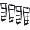 Heavy Duty 5 Tier Plastic Shelving Shelf Unit Home Office Storage 171 x 61 x 30cm