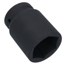 1" Drive Double Deep MM Impact Impacted Socket 6 Sided Single Hex