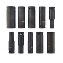 10pc 1/2" dr European Deep Impact Sockets Metric 10-24 mm