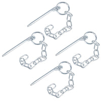 Round Cotter Pin & Chain 6mm by 114mm for Trailer Tipper Tailgate Tailboard