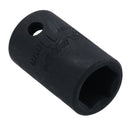 3/8in Drive Shallow Stubby Metric Impacted Impact Socket 6 Sided Single Hex