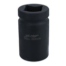 1" Drive Double Deep MM Impact Impacted Socket 6 Sided Single Hex