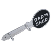 Dads Shed Coat Jacket Key Hanger / Rack 2 Hooks / Pegs Wall Hall House Garage