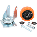 3" PVC Trolley Castor Wheels 100kg Load Per Wheel Fixed / Swivel / Swivel with Brake