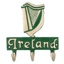 Irish Ireland Coat Jacket Key Hanger / Rack 3 Hooks / Pegs Wall Hall House Harp