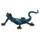 Blue Gecko Lizard Resin Wall Shed Sculpture Garden Statue Ornament Full Set