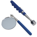 Telescopic Extendable Magnetic Pick Up Tool 16lb + Inspection Mirror 85mm Dia