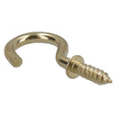 Shouldered Screw Hooks Fasteners Hanger Brass Plated 8mm Dia 16mm Length