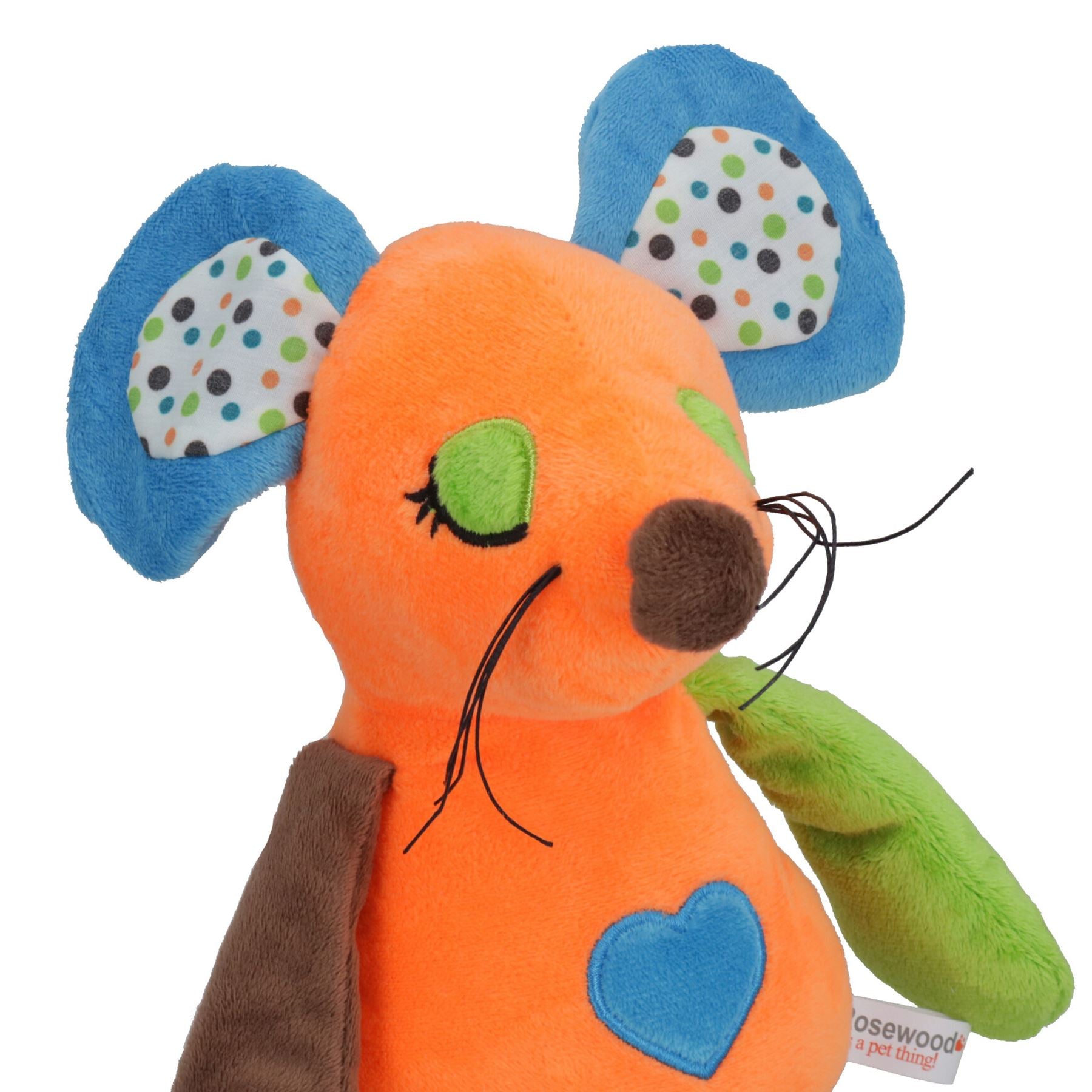 Millie Mouse Teddy Medium Rope Soft Plush Play Dog Toy With Squeak