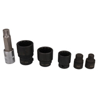 VW Audi Axle Nut Hub Socket Remover Installer 6pc Impacted Passat Golf Jetta