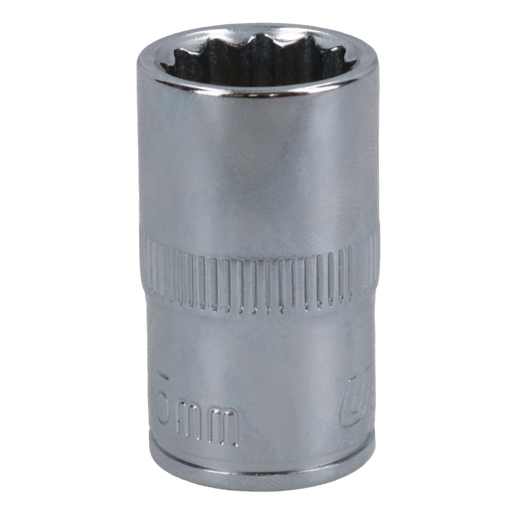 1/2in Drive Shallow Metric MM Socket 12 Sided Bi-Hex with Knurled Ring