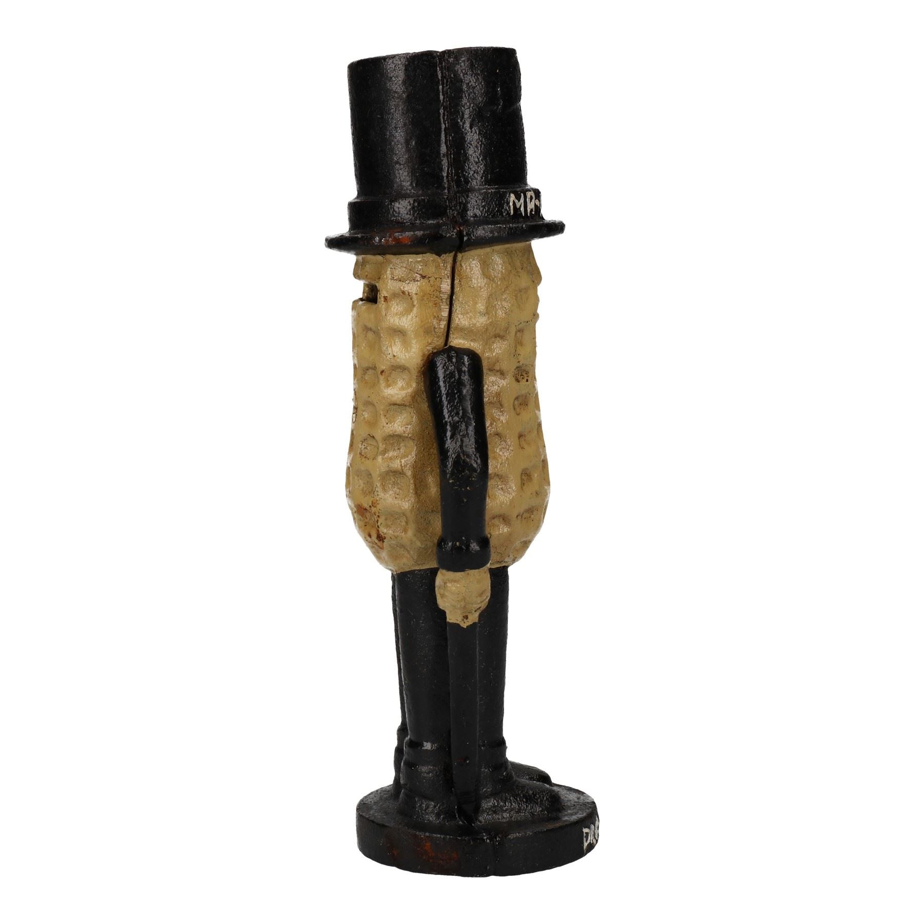 Mr. Peanut Money Box Bank Jar Planters Mascot Figure Cast Iron Statue Figurine