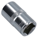 1/2in Drive Shallow Metric MM Socket 12 Sided Bi-Hex with Knurled Ring