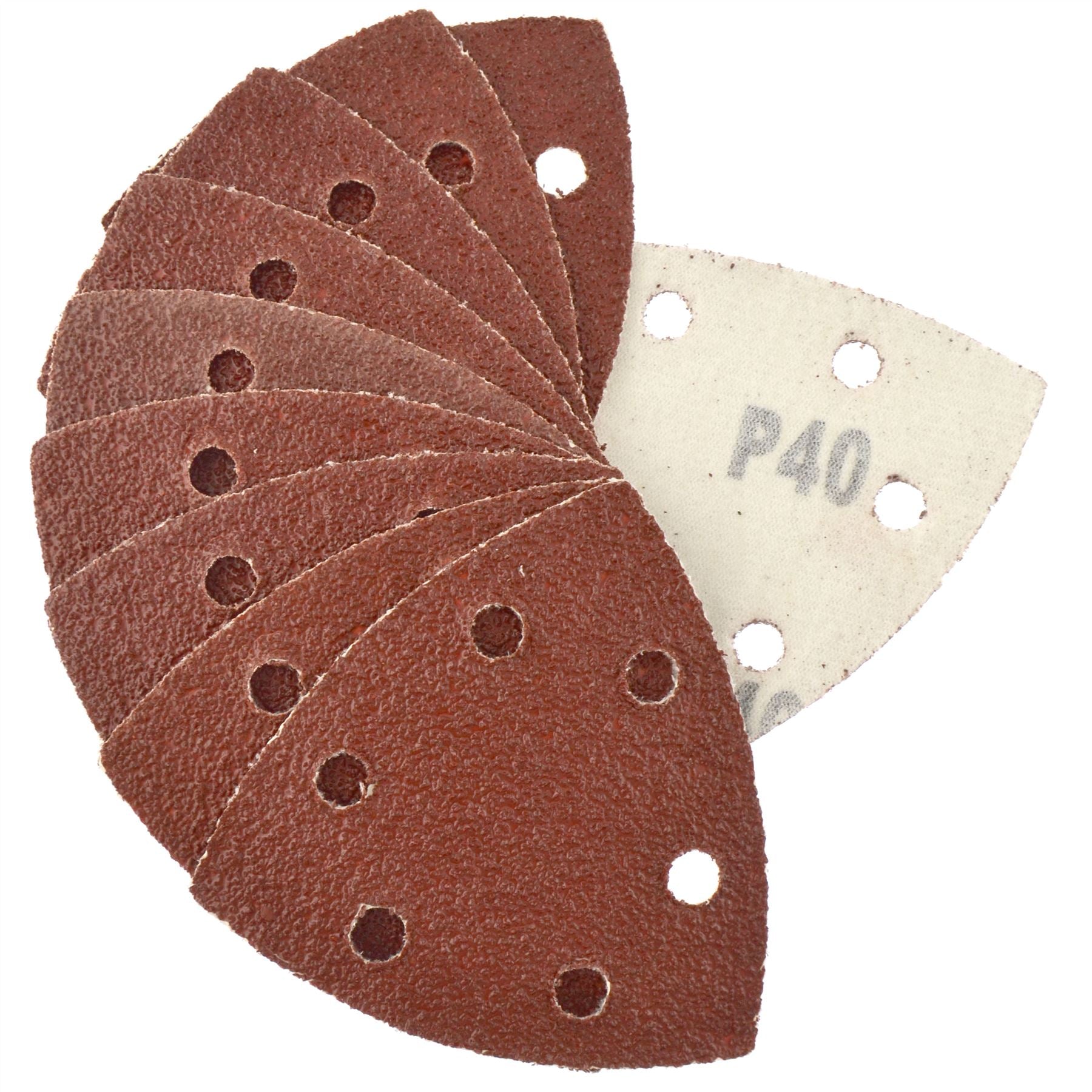 Hook And Loop Sanding Abrasive Discs Pads 90mm Triangular Disc 100 PK 40 Grit