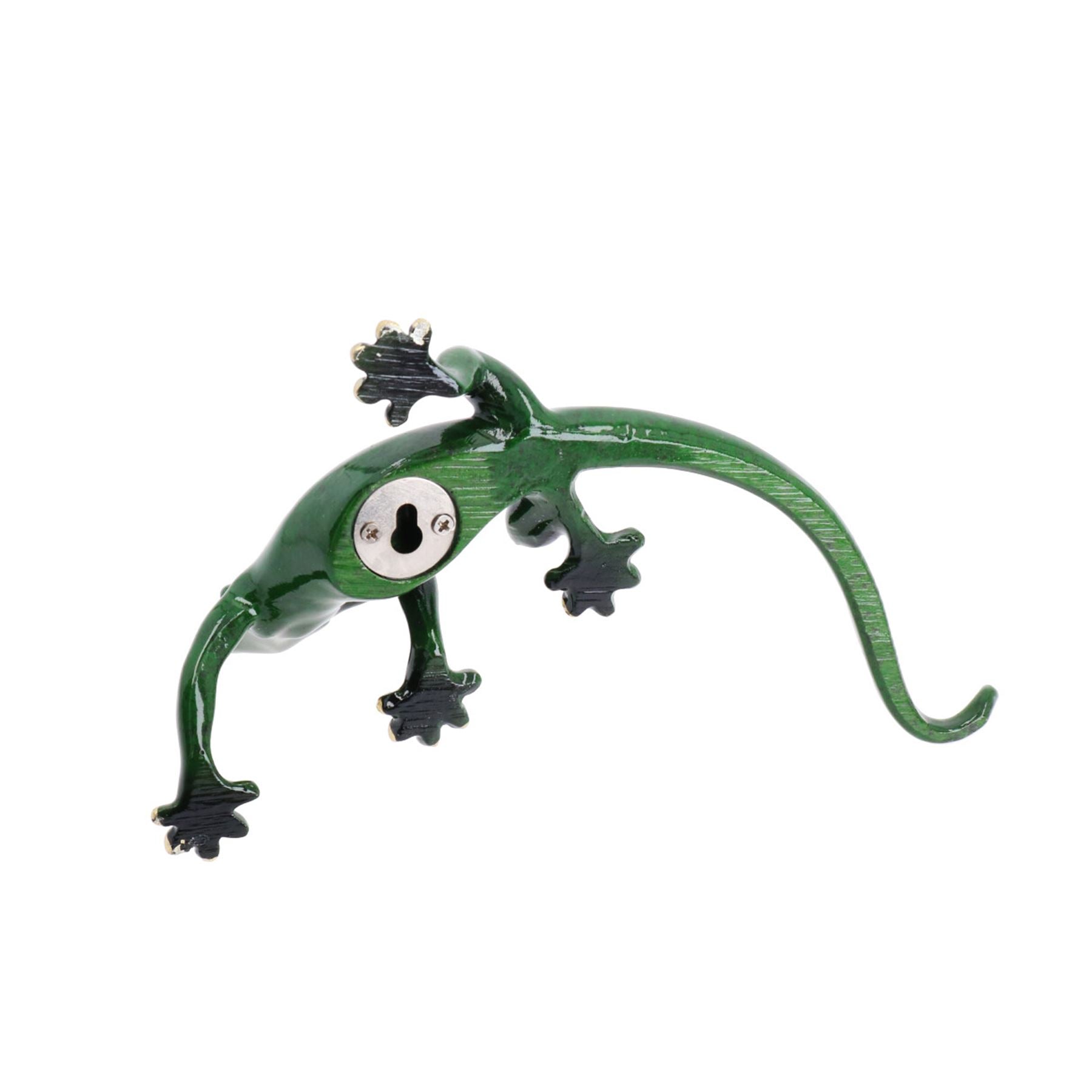 Green Gecko Lizard Resin Wall Shed Sculpture Statue Ornament House Small