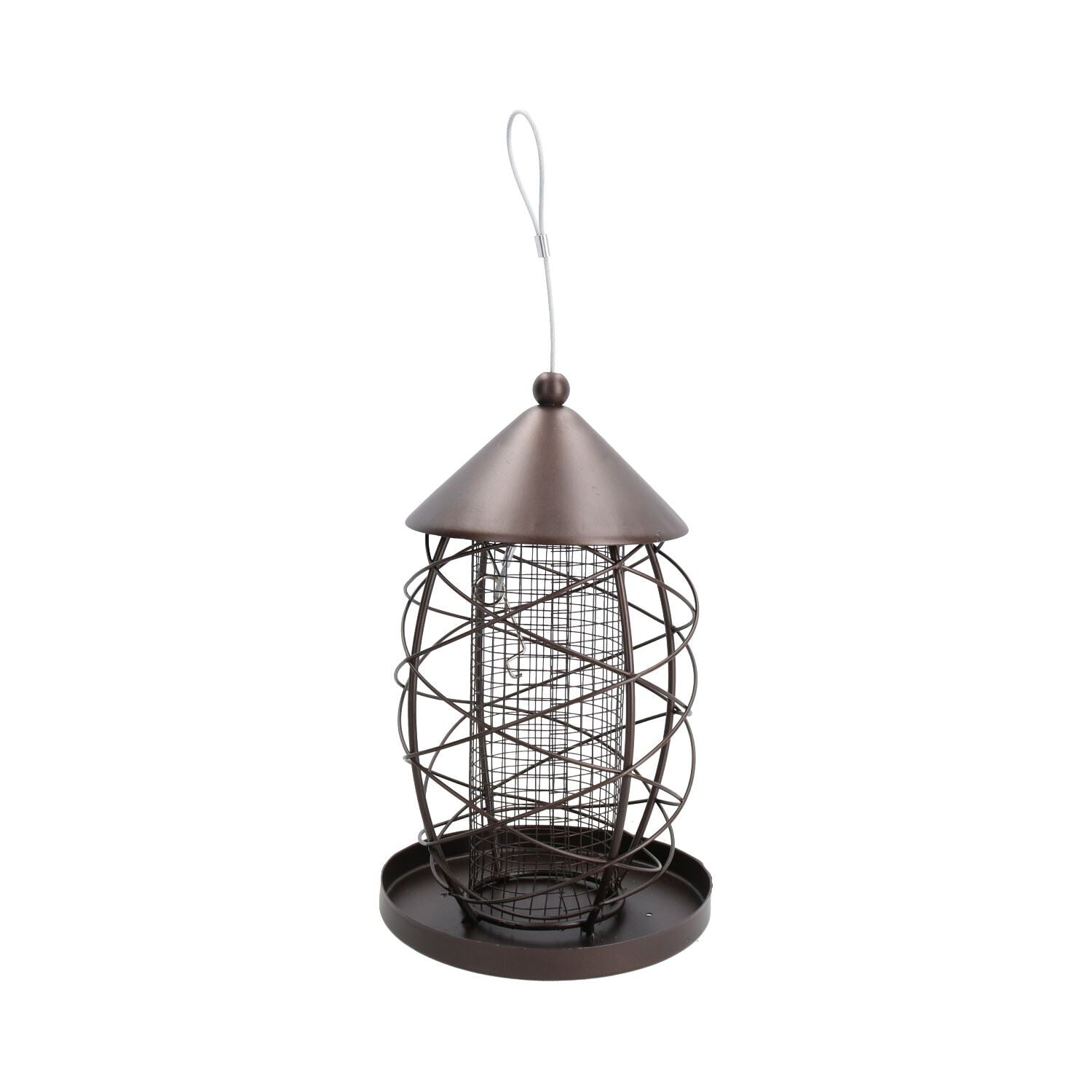 Lantern Bird Feeder Nut Holder Hanging Feeding Station For Wild Birds 17x25cm