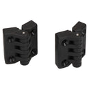 Black Polyamide Hinge Reinforced Plastic 39x39mm Italian Made Industrial Quality