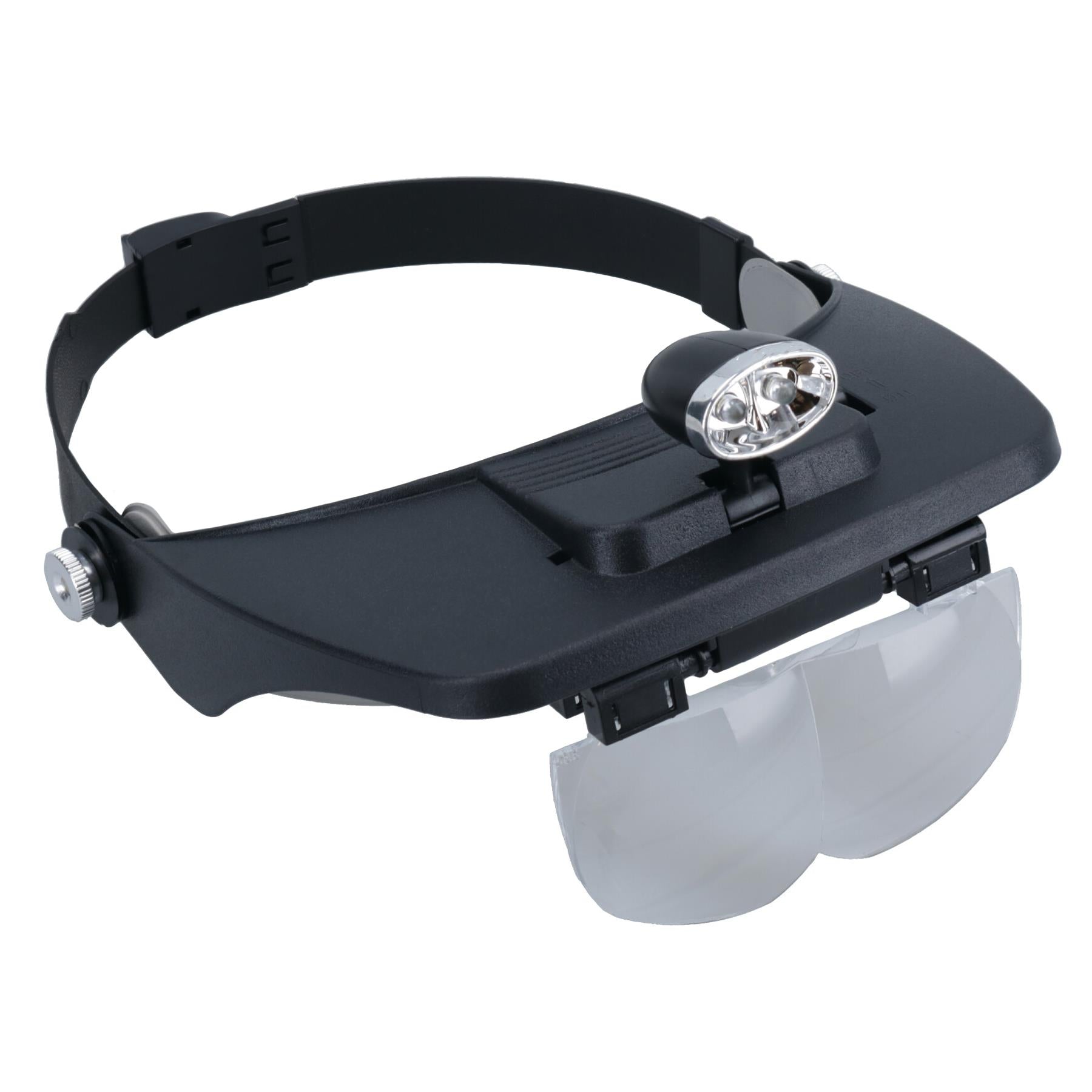 Adjustable Head Magnifier with Light  / Torch / Flashlight Four Lenses TE012