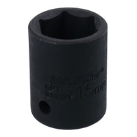 3/8in Drive Shallow Stubby Metric Impacted Impact Socket 6 Sided Single Hex