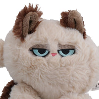 Super Plush Soft Grumpy Cat Head Dog Puppy Play Toy With Squeak 20x24cm