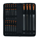 16pc Metal Wood + Plastic Files Engineering Metal Working Needle Carry Case