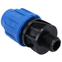 20mm x 1/2" MDPE Male Adapter Compression Coupling Fitting Water Pipe PN16