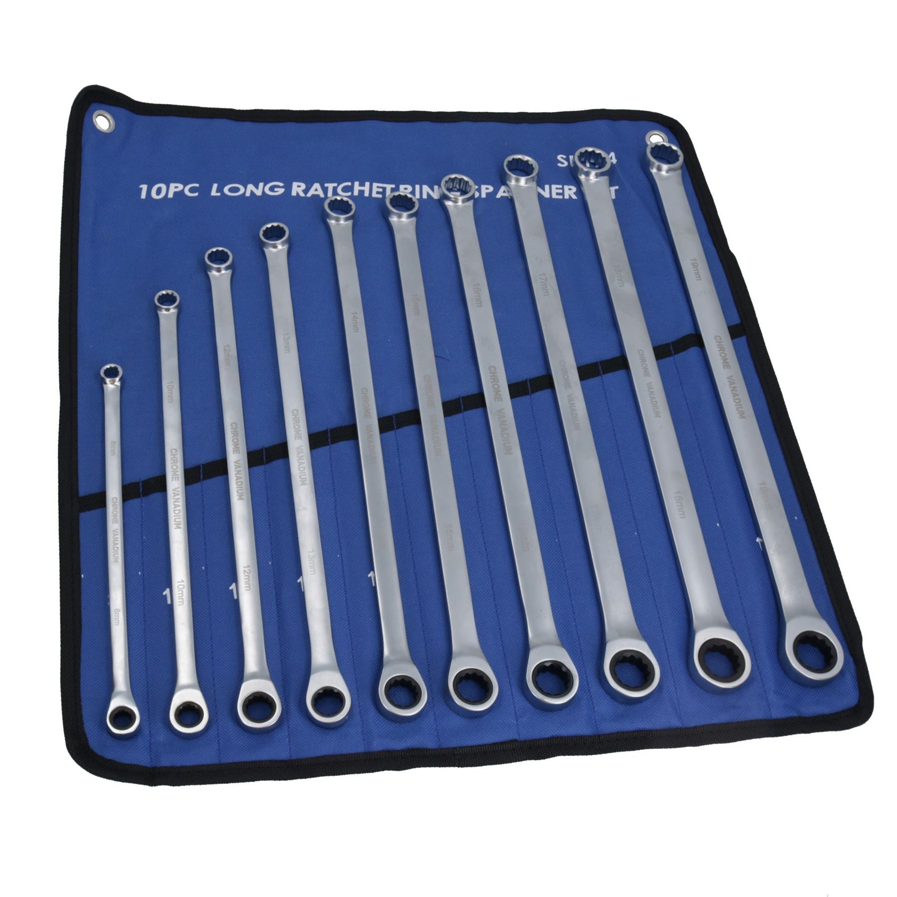 Metric Aviation Ratchet Ring Spanner Wrench Set 8mm – 19mm 72 Teeth 10pc