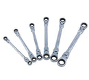 Metric double flexi ratchet spanner set 8mm - 19mm 6pc 12 sizes BERGEN AT623