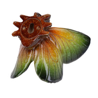 Green Butterfly Resin Wall Mount Shed Sculpture Statue Ornament House Garden