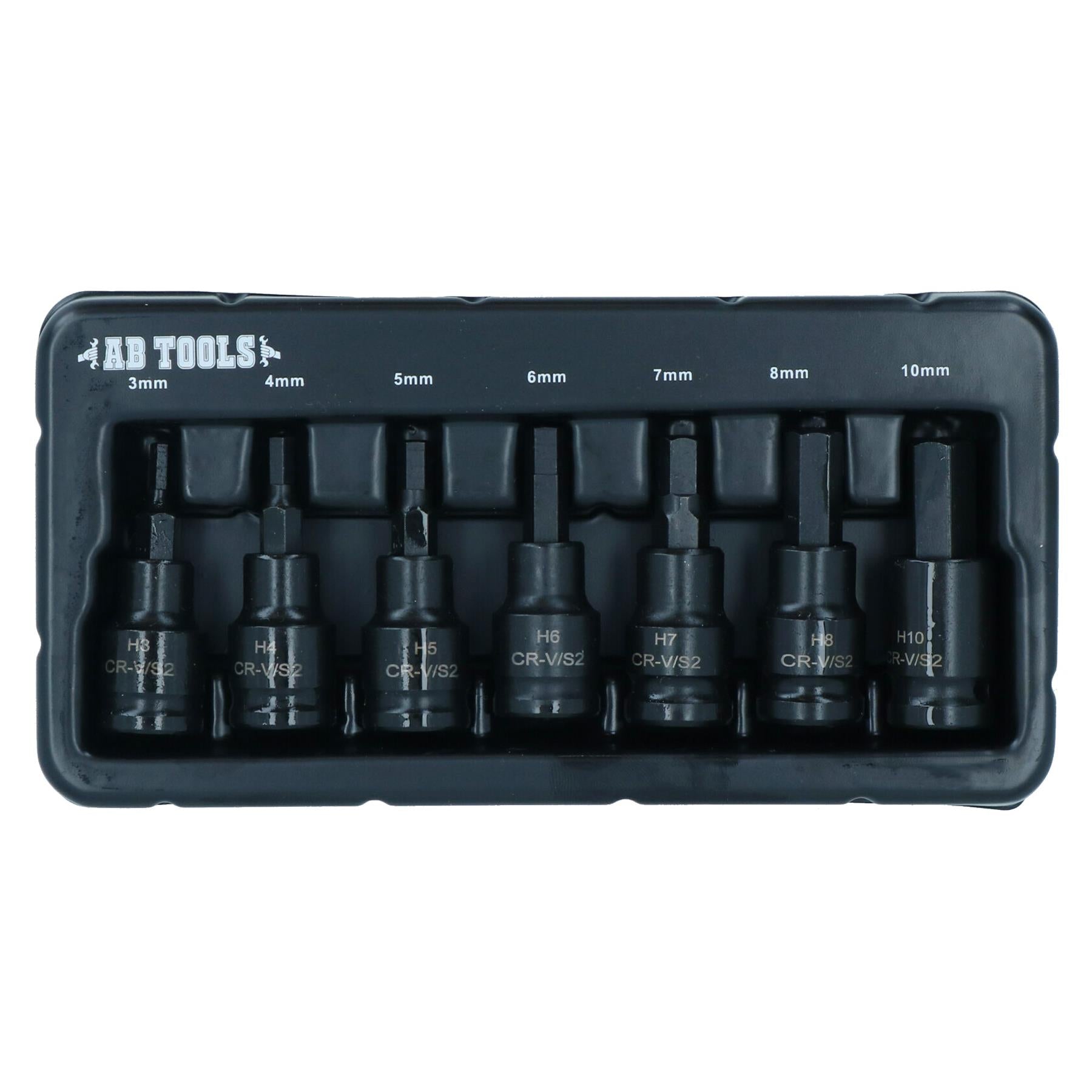 Metric MM Impact Impacted Hex Bit Allen Key Sockets 4mm – 10mm 7pc Set