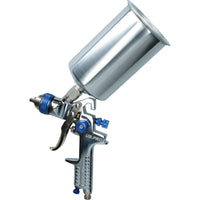 HVLP Gravity Feed Spray Gun 1.4mm/2mm Inline Moisture Trap/Pressure Regulator