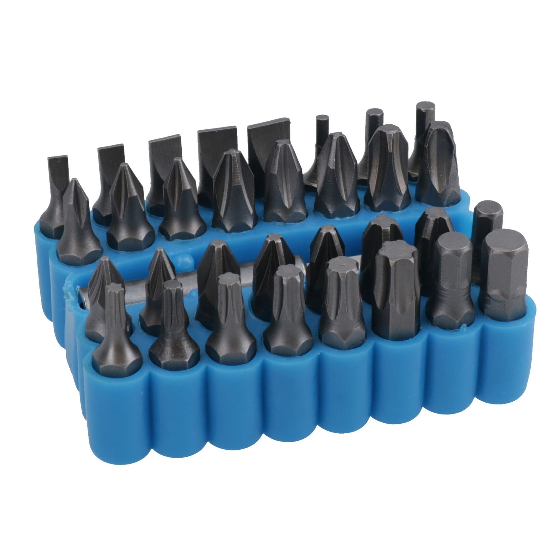 33pc Power Bit Screwdriver Holder Pozi Slotted Hex Torx Star Phillips Flathead