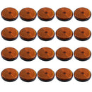 Orange Amber Round Circular Reflectors for Driveway Gate Fence Post Trailers