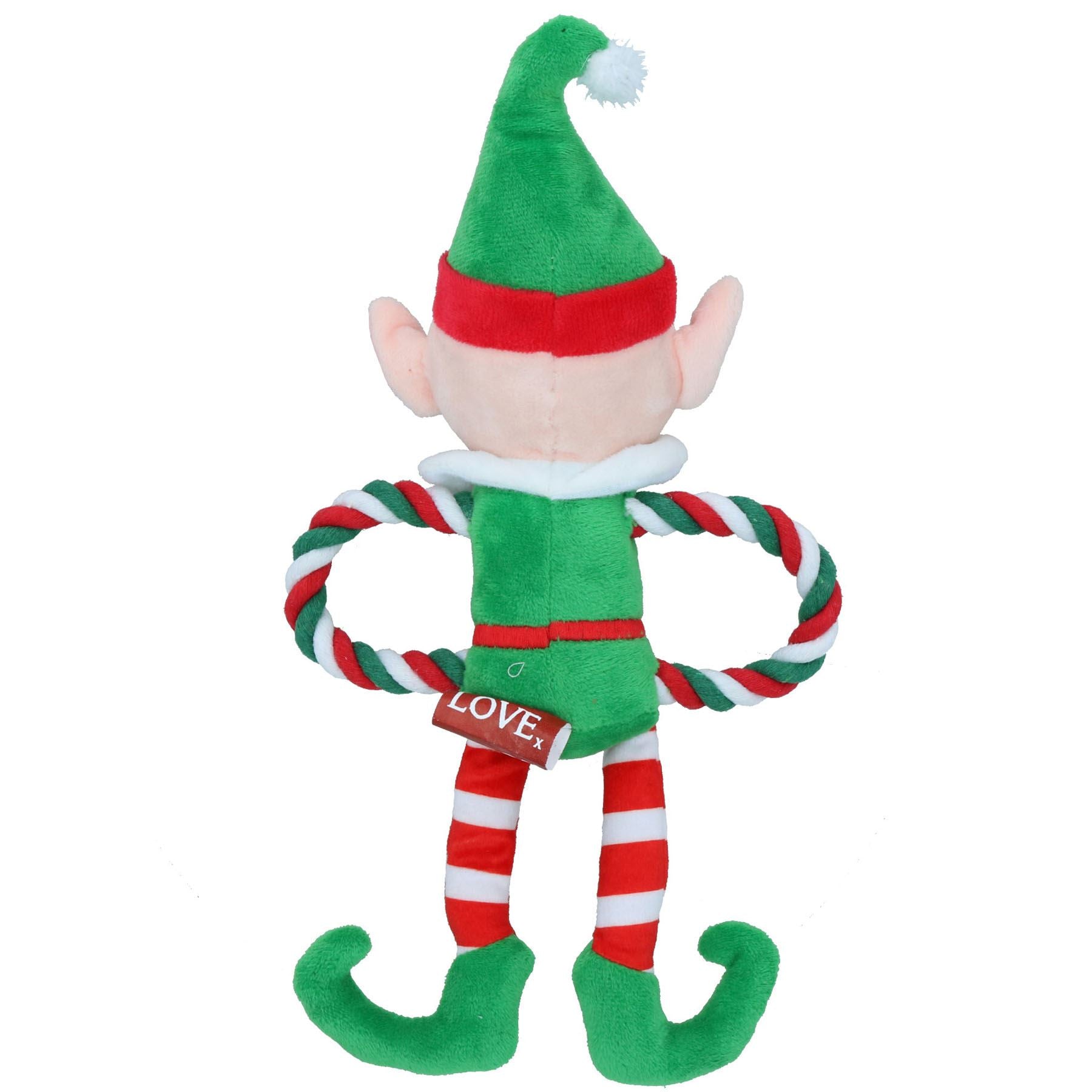 Dog Christmas Gift Nice Ropee Elve Festive Plush Rope Play Toy Xmas Present