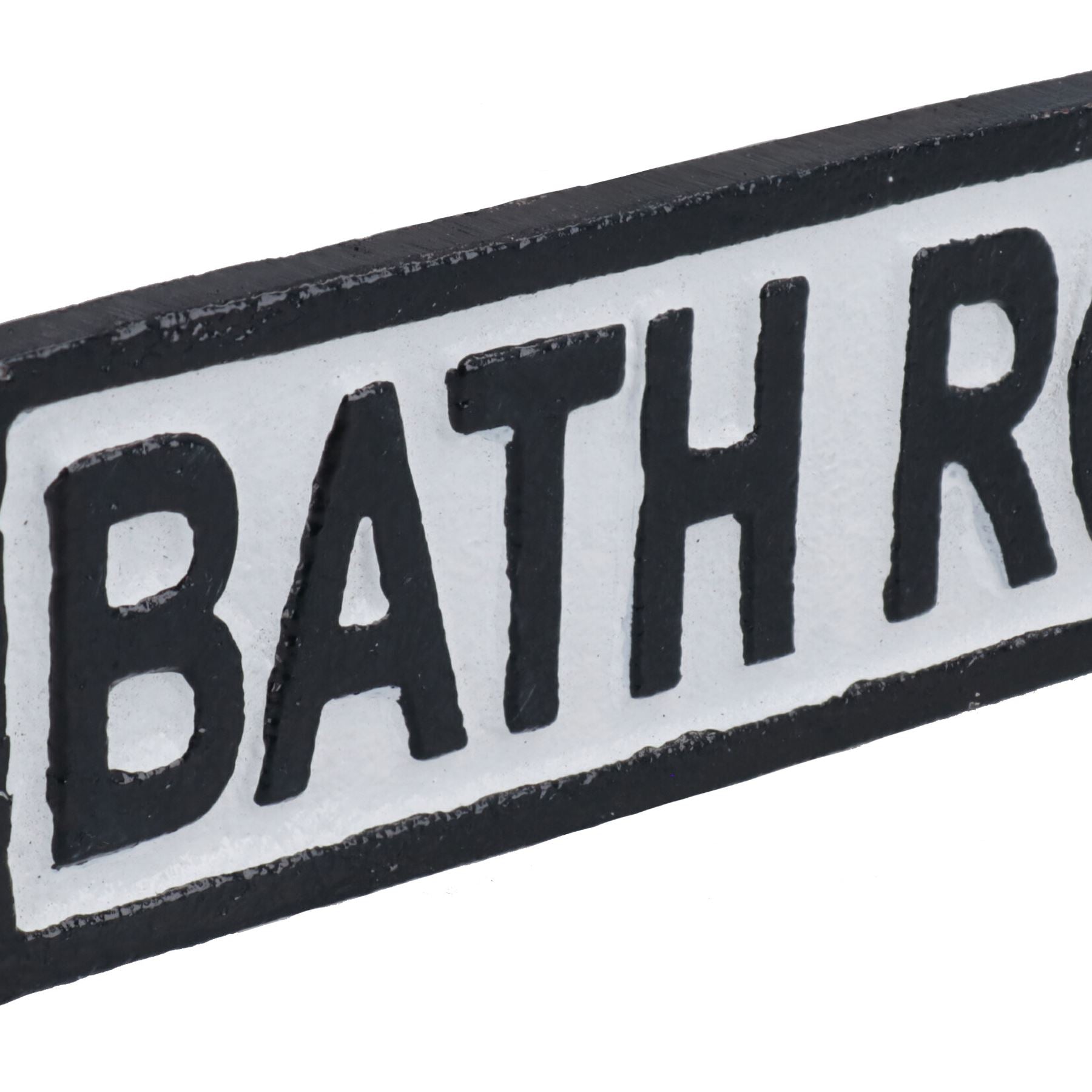 Bathroom Cast Iron Sign Plaque Door Wall House Home Gate Post Hotel Toilet