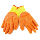 Medium Size 8 Polycotton Latex Rubber Coated Protective Work Gloves 12 Pair