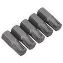 5 Pack M5 - M13 Male 30mm Ribe Bits With 10mm Hex End S2 Steel