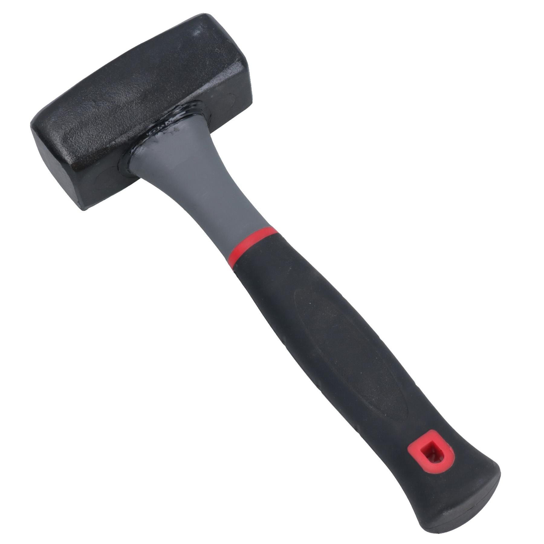 1kg Lump Club TPR Handle Fibreglass Hammer Double Face Sledge Hammer