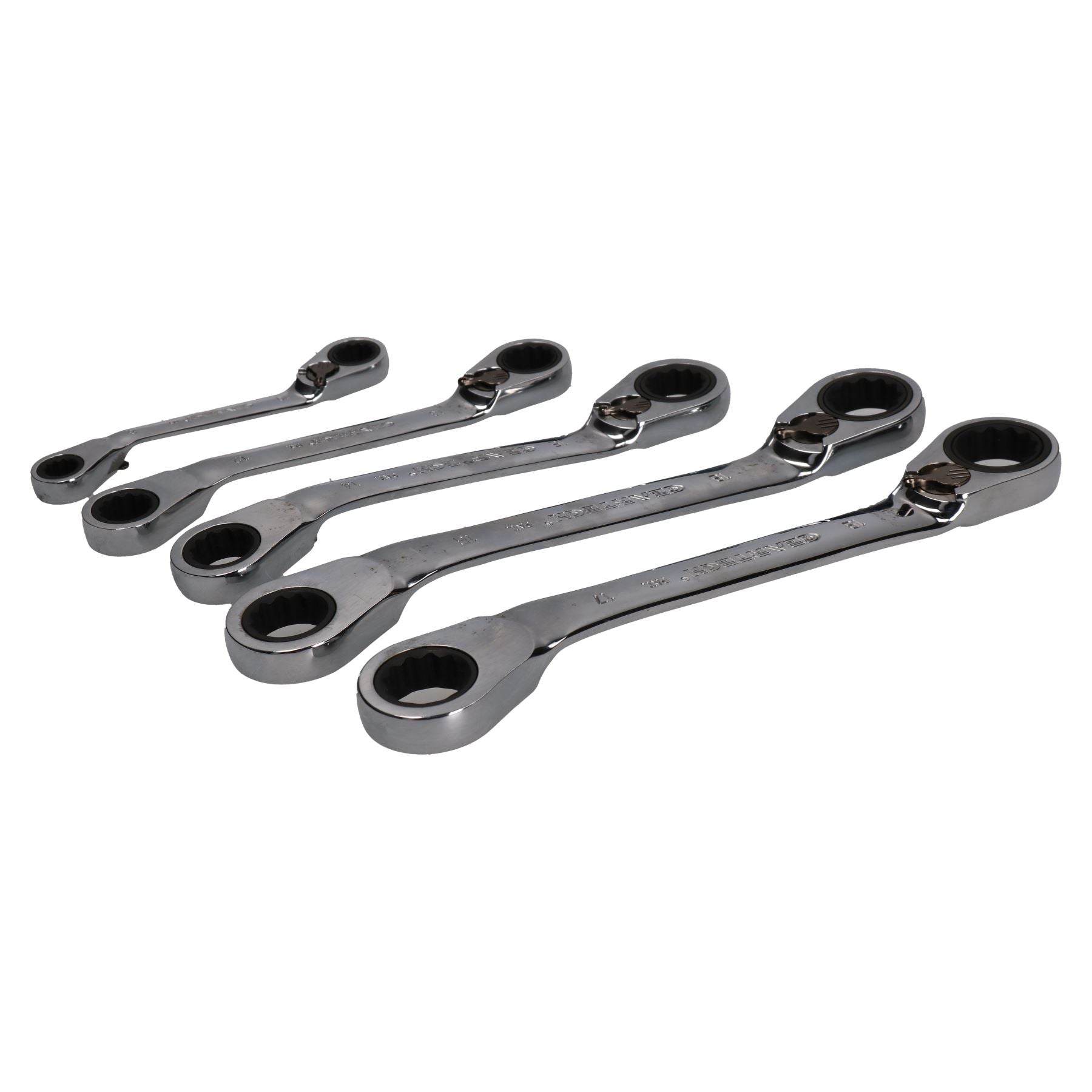 Metric MM Ratchet Spanner Wrench Set Double Ended Box 8 - 19mm Reversible