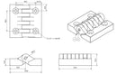 Industrial Polyamide Plastic Butt Hinge 64x65mm Door Hatch Locker Italian Made