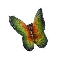 Green Wall Mount Pair Butterflies Resin Shed Sculpture Statue Garden Butterfly