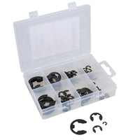 135pc E-Clip External Retaining Clips for Hinge Pins Rotating Shafts 3mm – 19mm