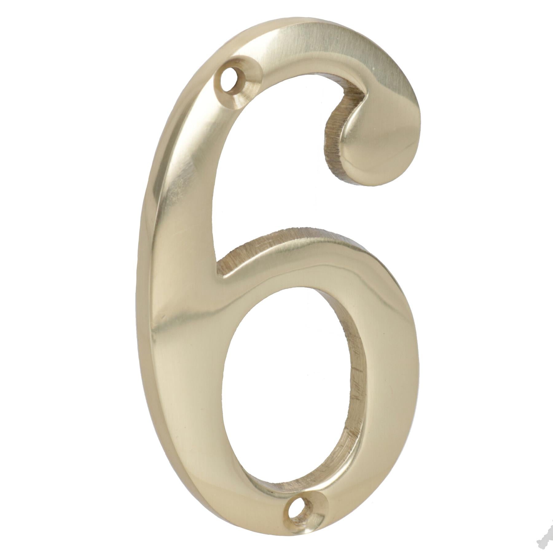 Brass House Numbers Numerals 0-9 Door Sign 70mm Plaque Street Letter Mail