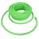 15 Metres Soft Rubber Hi-Vis Air Hose + Quick Release Fittings + Tyre Inflator