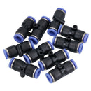 16mm (OD) Pneumatic Air Straight Hose Pipe Tube Inline Push Connector Airline