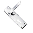 Aluminium Lever Lock Door Handle Handles Set With Spindle + Fixings