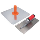 Aluminium Plasterers Plastering Hawk Board + 8mm Square Notched Float Trowel