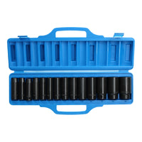 14pc Impact Socket Set Metric 10 - 32mm Deep Sockets 1/2" Drive 6 Point