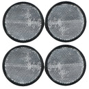 White Clear Retro Reflector Trailer Fence Post with Self-Adhesive Backing 4 PACK