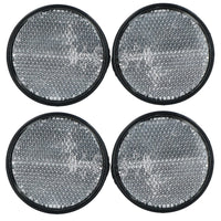 White Clear Retro Reflector Trailer Fence Post with Self-Adhesive Backing 4 PACK